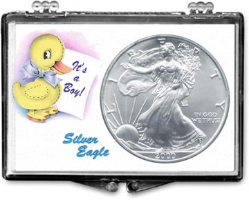 Edgar Marcus Snaplock Display - It's A Boy - Duck - Silver Eagle MAIN
