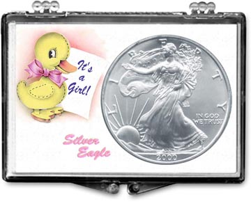 Edgar Marcus Snaplock Display - It's A Girl - Duck - Silver Eagle MAIN