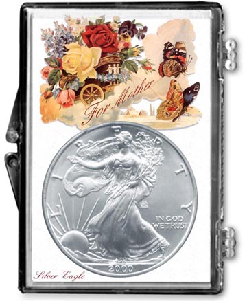 Edgar Marcus Snaplock Display - Mother’s Day, For Mother - Silver Eagle MAIN