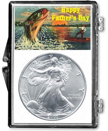 Edgar Marcus Snaplock Display - Father’s Day - Fishing - Silver Eagle MAIN