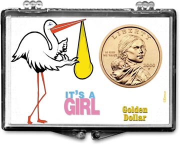 Edgar Marcus Snaplock Display - It's A Girl - Stork - Golden Dollar MAIN