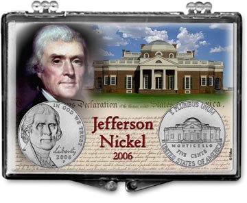 Edgar Marcus Snaplock Display - Jefferson Nickel 2 piece set - 2006 MAIN