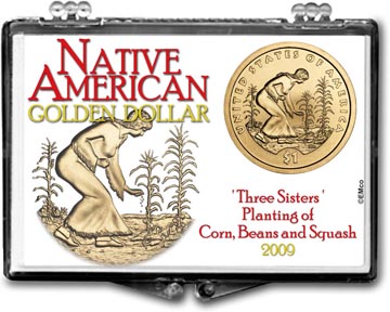 Edgar Marcus Snaplock Display - Native American Golden Dollar 2009 MAIN