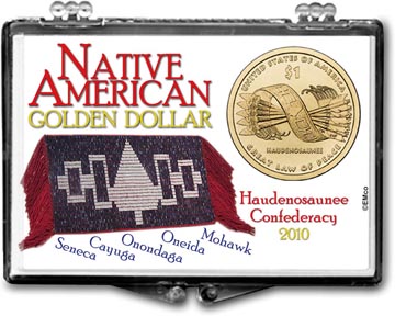 Edgar Marcus Snaplock Display - Native American Golden Dollar 2010 MAIN