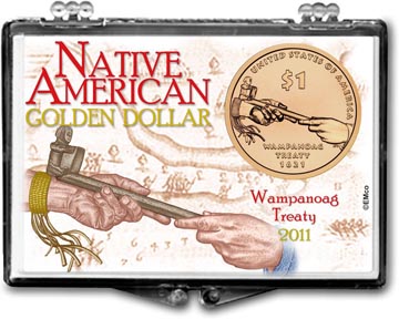 Edgar Marcus Snaplock Display - Native American Golden Dollar 2011 MAIN