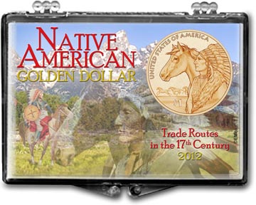 Edgar Marcus Snaplock Display - Native American Golden Dollar 2012 MAIN