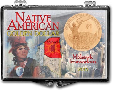 Edgar Marcus Snaplock Display - Native American Golden Dollar 2015 MAIN