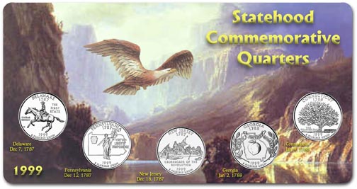 Edgar Marcus & Co Specialty Set Display - State Quarters, 1999 MAIN