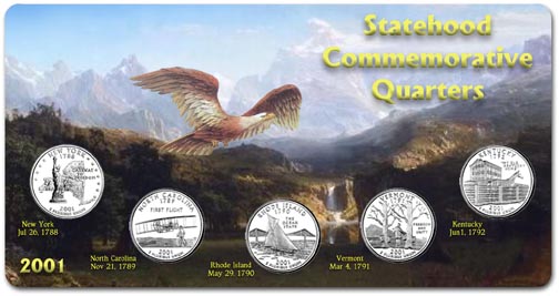 Edgar Marcus & Co Specialty Set Display - State Quarters, 2001 MAIN