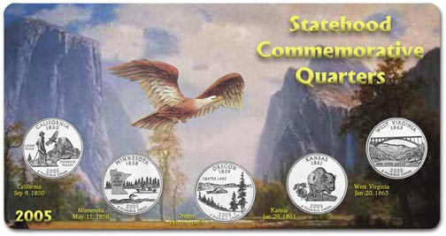 Edgar Marcus & Co Specialty Set Display - State Quarters, 2005 MAIN