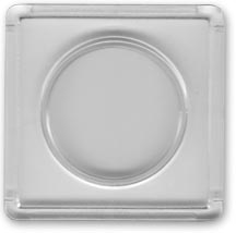 Edgar Marcus Snap-Tite 2'' x 2'' Plastic Holder - Half Dollar, box of 25 MAIN