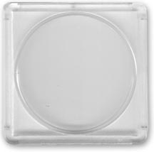 Edgar Marcus Snap-Tite 2'' x 2'' Plastic Holder - Silver Eagle, box of 25 MAIN