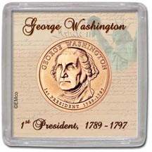 Edgar Marcus & Co Snap-Tite Coin Display - George Washington MAIN