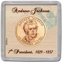 Edgar Marcus & Co Snap-Tite Coin Display - Andrew Jackson MAIN