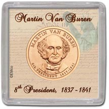 Edgar Marcus & Co Snap-Tite Coin Display - Martin Van Buren MAIN