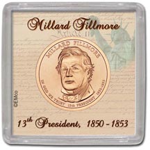 Edgar Marcus & Co Snap-Tite Coin Display - Millard Fillmore MAIN