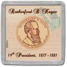 Edgar Marcus & Co Snap-Tite Coin Display - Rutherford Hayes MAIN