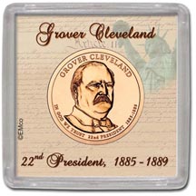 Edgar Marcus & Co Snap-Tite Coin Display - Grover Cleveland, First Term MAIN