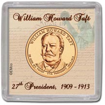 Edgar Marcus & Co Snap-Tite Coin Display - William Howard Taft MAIN