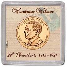Edgar Marcus & Co Snap-Tite Coin Display - Woodrow Wilson MAIN