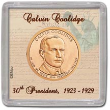 Edgar Marcus & Co Snap-Tite Coin Display - Calvin Coolidge MAIN