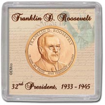 Edgar Marcus & Co Snap-Tite Coin Display - Franklin Roosevelt MAIN