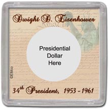 Edgar Marcus & Co Snap-Tite Coin Display - Dwight Eisenhower MAIN