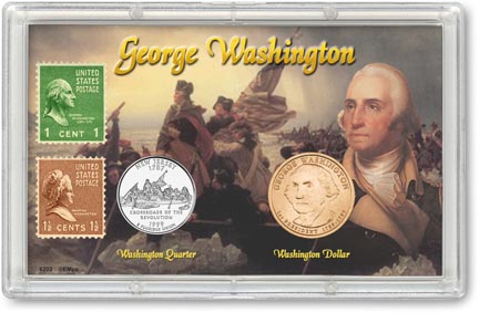 Edgar Marcus & Co Snap-Tite Commemorative Coin Display - Washington Quarter & Dollar MAIN