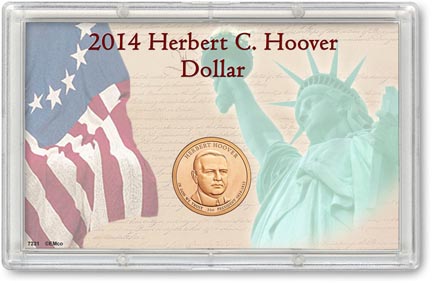 Edgar Marcus & Co Snap-Tite Commemorative Coin Display - Herbert C. Hoover Presidential Dollar MAIN
