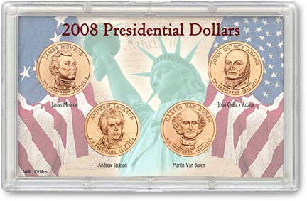Edgar Marcus & Co Snap-Tite Commemorative Coin Display - Presidential Dollars 2008 MAIN
