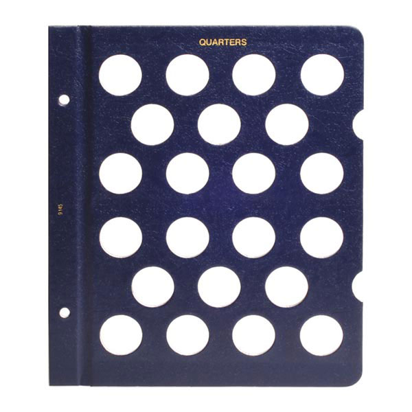 Whitman Classic Album Page - Quarters - 22 Openings Blank Page MAIN