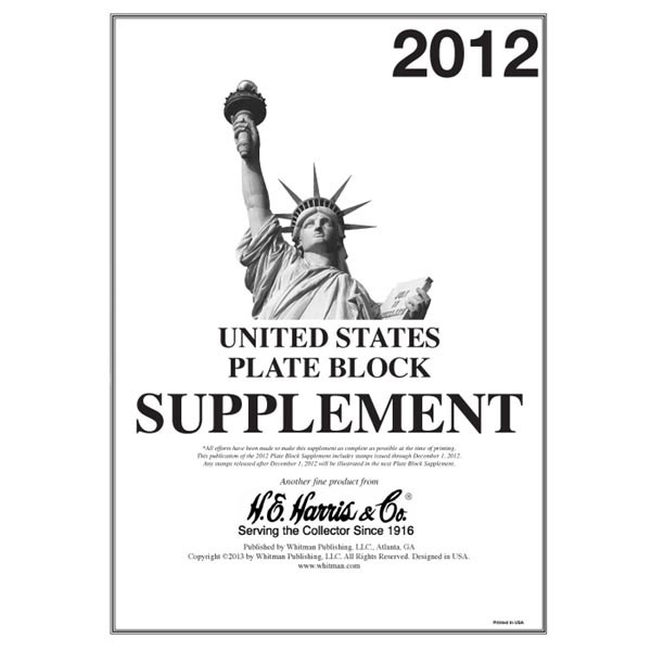 H.E. Harris Supplement, Plate Blocks 2012 MAIN