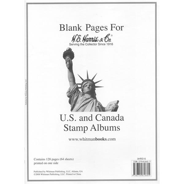 H.E. Harris Album Pages, US/UN/Canada Blank MAIN