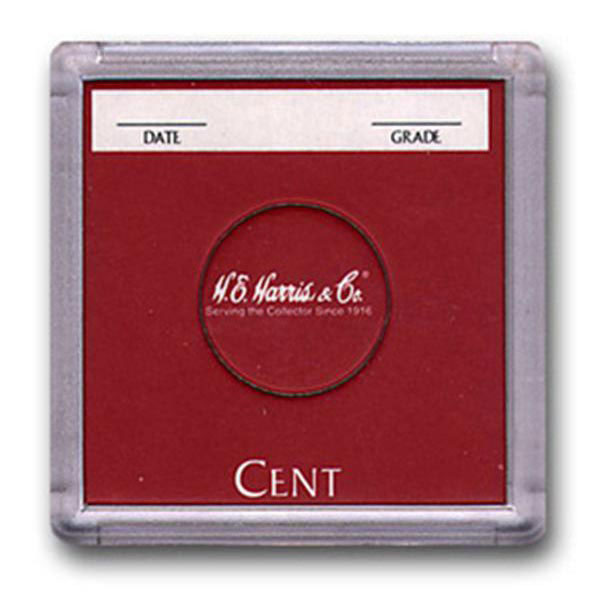 H. E. Harris 2X2 Color Coded Holder Cent - 25 Ct Box MAIN