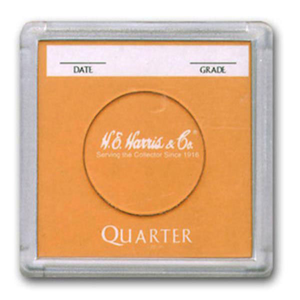 H. E. Harris 2X2 Color Coded Holder Quarter - 25 Ct Box MAIN
