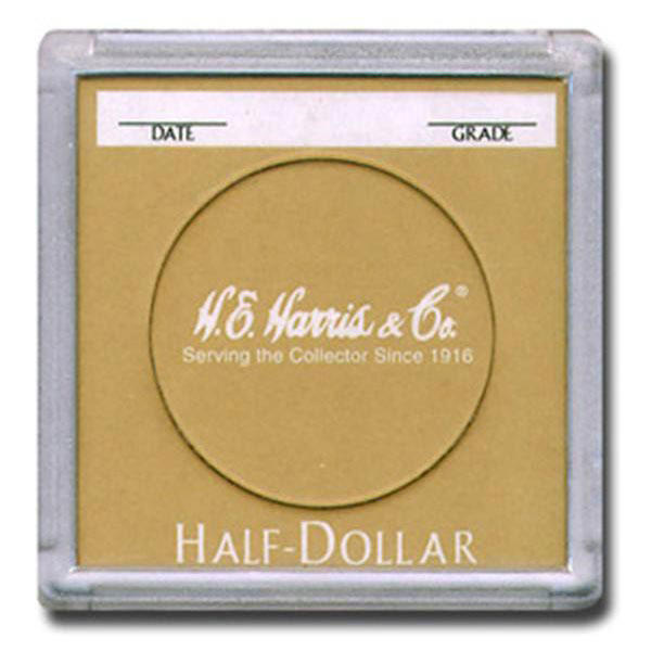 H. E. Harris 2X2 Color Coded Holder Half Dollar - 25 Ct Box MAIN