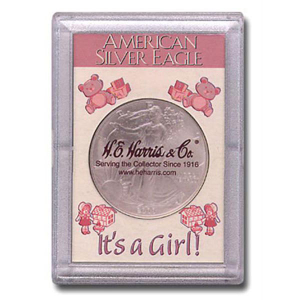 H.E. Harris Frosty Case - 2x3, Silver Eagle Girl MAIN