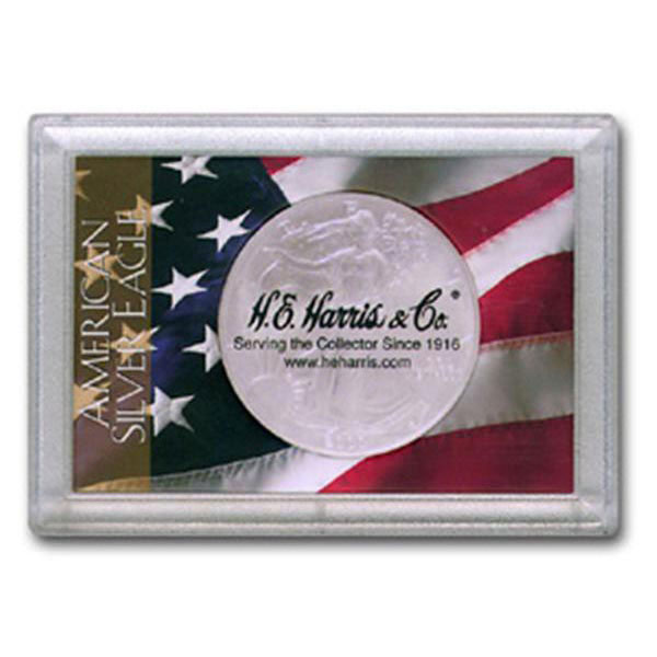 H.E. Harris Frosty Case - 2x3, Silver Eagle Flag MAIN