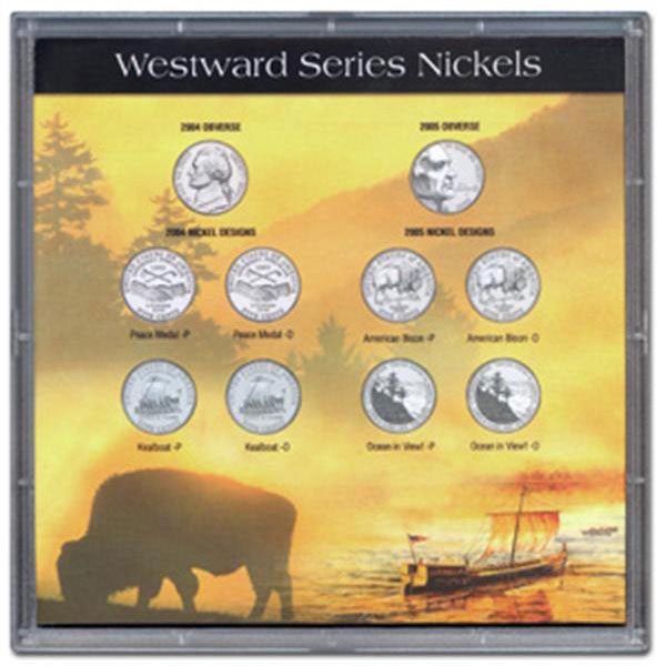 H.E. Harris Frosty Case - 6x6, Jefferson Nickel Westward Journey 10-Hole MAIN