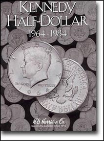 H.E. Harris Coin Folder - Kennedy Half Dollars vol 1 1964-84 MAIN