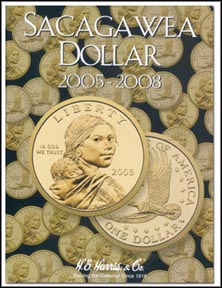 H.E. Harris Coin Folder - Sacagawea Dollars 2005-2008 MAIN
