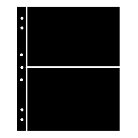 Hagner Stock Sheets, 2 Side, 2 Row, Black, 5 pack MAIN