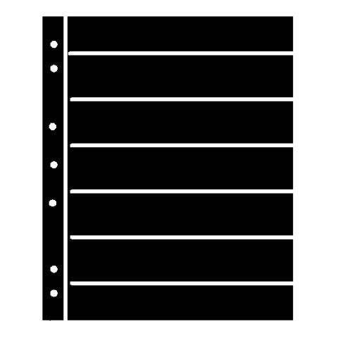 Hagner Stock Sheets, 2 Side, 7 Row, Black, 5 pack MAIN