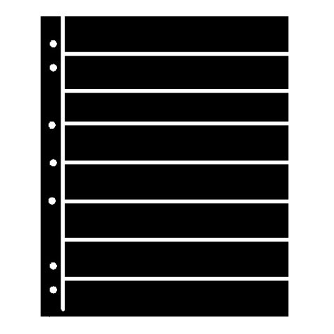 Hagner Stock Sheets, 1 Side, 8 Row, Black, 5 pack MAIN