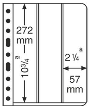 Lighthouse Vario Plastic Pockets, 3-way division, vertical, black film MAIN