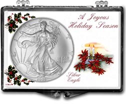 1995 Christmas Candles American Silver Eagle Gift Display THUMBNAIL