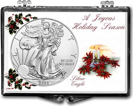Christmas Candles American Silver Eagle Gift Display LARGE