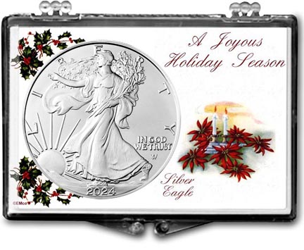 2024 Christmas Candles American Silver Eagle Gift Display LARGE