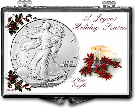 2025 Christmas Candles American Silver Eagle Gift Display LARGE