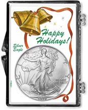 1999 Happy Holidays American Silver Eagle Gift Display THUMBNAIL